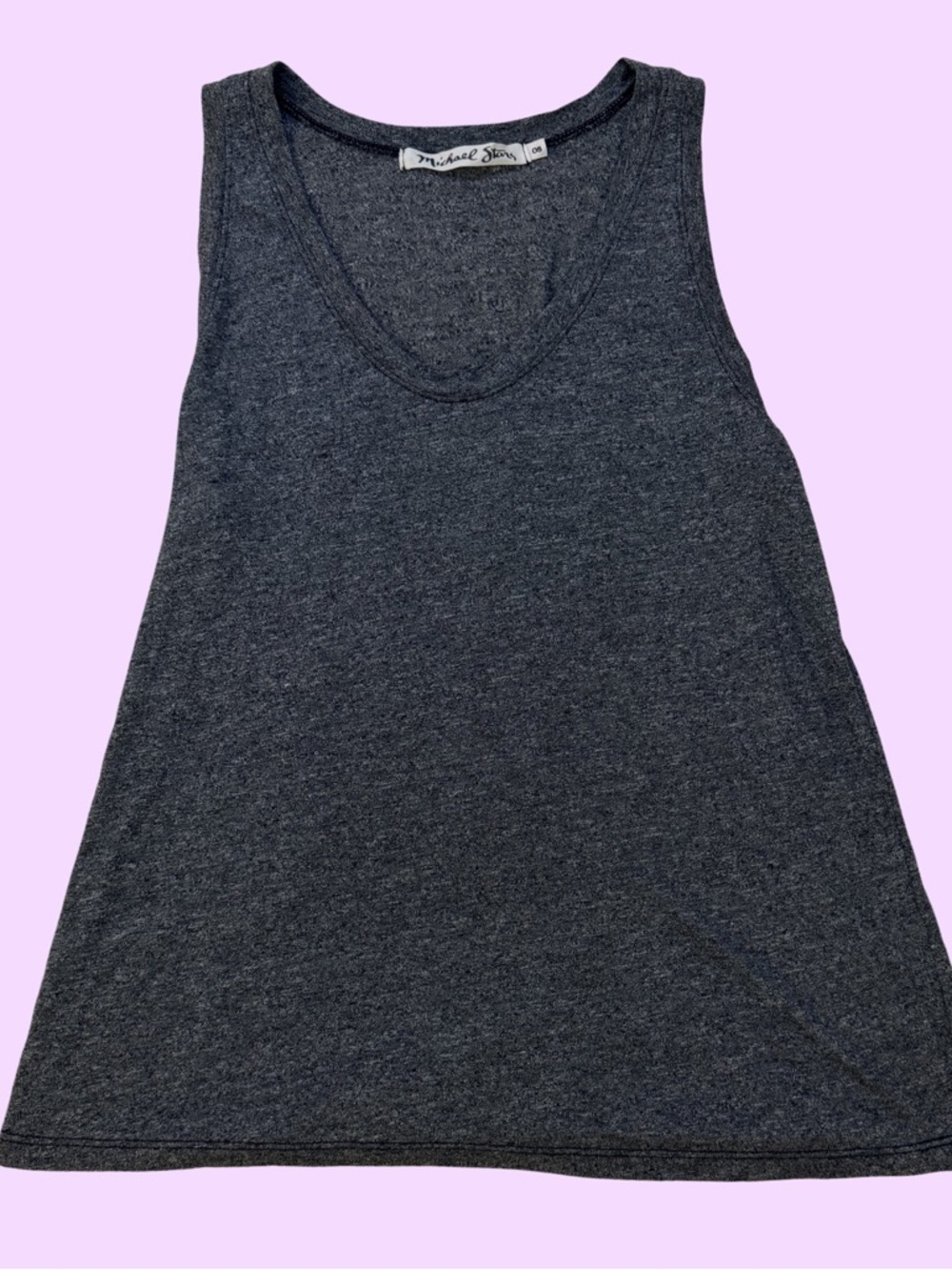 Michael Stars Charcoal Gray Scoop Tank